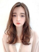 ロングレイヤーグレージュカラーブリーチなし透明感20代30代銀座