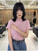 △ラベンダーグレージュ姫カットレイヤーカットウルフカット