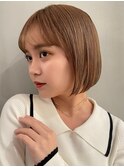 明るめベージュカラーミニボブ【肥田亜沙美】