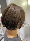 フルバング/似合わせカット/レッドブラウン/30代40代/人形町