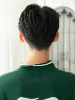 モッズヘア メン 新所沢店(mod's hair men) ネイビーブラック七三分けツーブロック好感マッシュヘアa新所沢