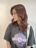 レクタ(recta)&nbsp;ミディアムヘア ピンクブラウン 透明感カラー 韓国風