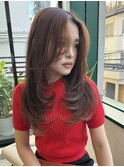 セミロング　大人可愛い ワンカールレイヤー 