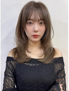 リコバイアフロート(riko by afloat) レイヤーカット/レイヤーロング/韓国/ブラウンベージュ