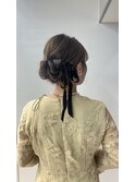 10代20代30代◎アップスタイルモテ髪リボンアレンジ