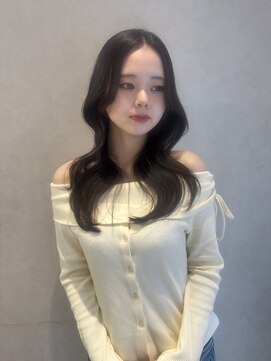 フレーム 博多店(FRAME) 前髪無しレイヤーカット×透明感ブラック【福岡/博多】