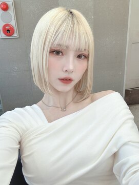 ロンドヴァリー 渋谷店(Lond vallee) ボブ～髪質改善ブリーチ矯正～