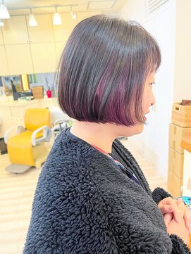 モリオ フロム ロンドン 成増店 【morio成増 セリザワ】ミニボブ インナーカラー