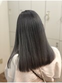 ダークグレー#髪質改善#髪質改善カラー#前髪#韓国