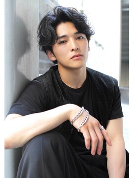 ロゼ 茨木(Rose) 【ROSE】フェザーパーマ＿メンズミディアム＿波打ちパーマ