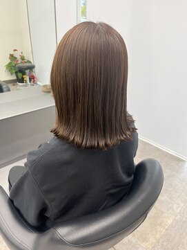 ガルボヘアー 桟橋店(garbo hair) 透明感グレージュ　ボブ　トリートメント　カジュアル