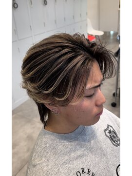 オーシャントーキョーセンダイ(OCEAN TOKYO SENDAI) フェザーショートニュアンスパーマセンターパートツーブロック