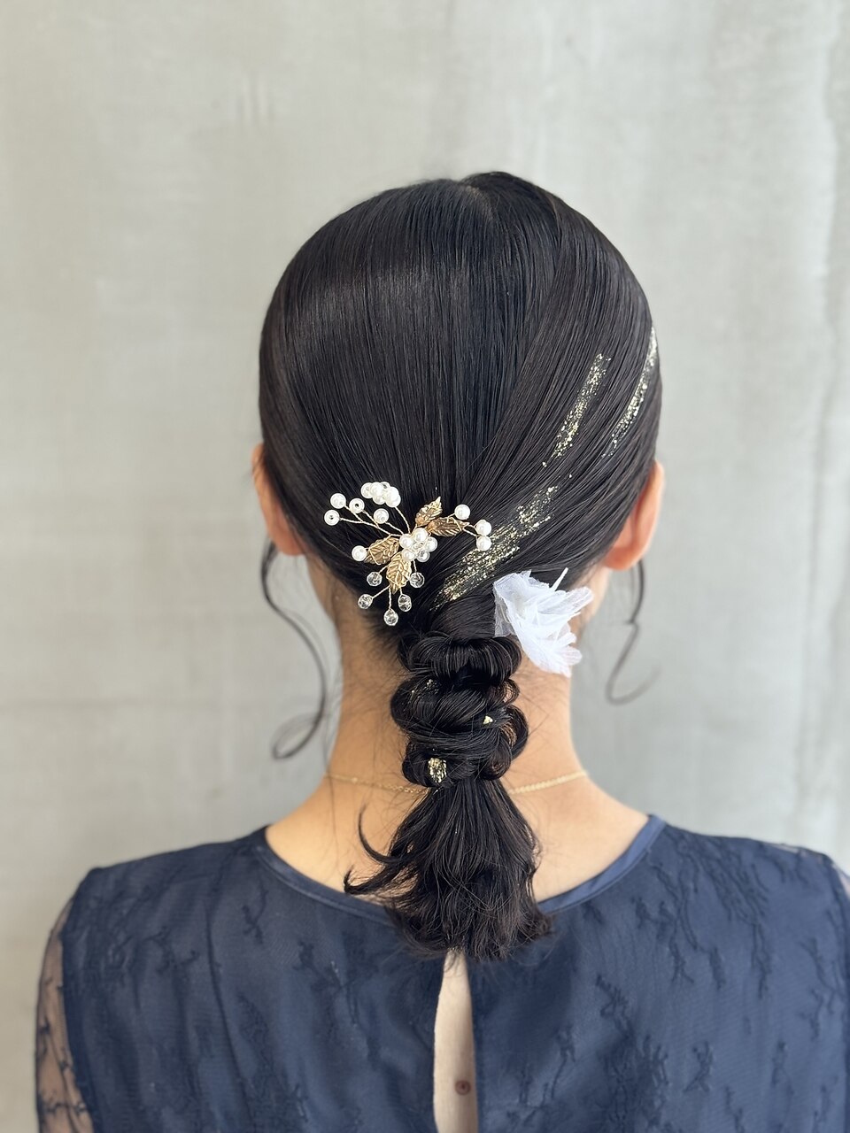 yuko】ヘアアレンジ × ミディアム編み下ろしタイトローポニー