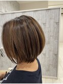 前下がりショートボブ/ショート/ショートカット/丸みショート