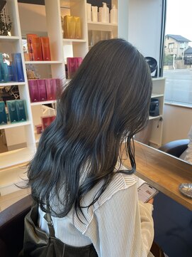 冬の暗髪カラー