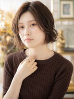 カバーヘア ブリス 北浦和(COVER HAIR bliss)&nbsp;センターパート/マロンブラウン/スモーキーカラー/小顔ボブg