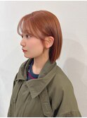 ブリーチなしダブルカラー　オレンジベージュ