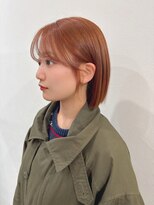 ルル 宇都宮(Loulou)&nbsp;ブリーチなしダブルカラー　オレンジベージュ