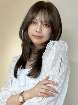 アイトーキョーエス 渋谷(AI TOKYO S) ブリーチなしダブルカラーヘーゼルベージュブラウン透明感前髪