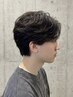【クセ毛でも自然に流れる】メンズカット+曲がる縮毛矯正+髪質改善