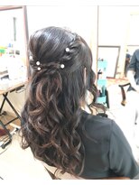 ロカット サロン(Roquat Salon)&nbsp;大人きれいめハーフアレンジ【ヘアアレンジ　立川/立川南/袴】