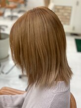 ヘア ナヴォーナ 大浦店(hair NAVONA) ミルクティー系カラー(ケアブリーチ)