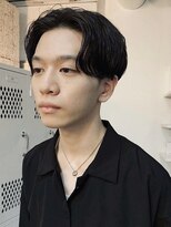 バイフィフス 原宿/表参道(by fifth)&nbsp;◇センターパート ジョングク カルマパーマ 韓国ヘア 刈り上げ