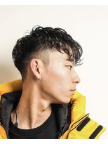 レンゲン(LENGEN)&nbsp;メンズかき上げニュアンスマッシュサイドパート韓国マッシュ