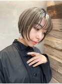 外国人風カラー エアタッチハイライト ショートヘアt211