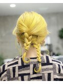 ペールイエロー×簡単アレンジ