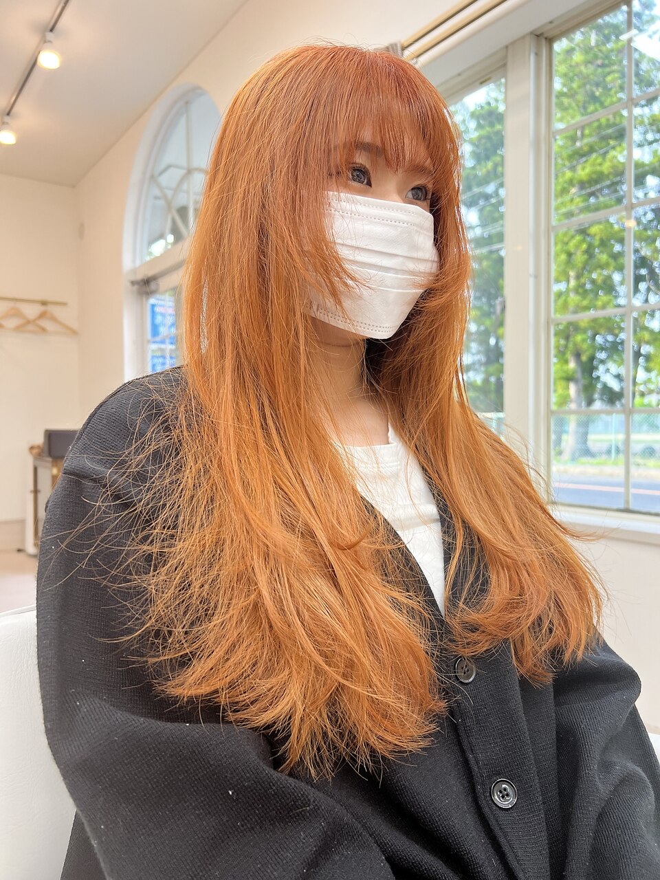 オレンジベージュ×ロングレイヤー：L181190037｜ウッドベル(wood belle