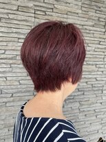 ハイバレーヘアーメゾン(HIGH VALLEY HAIRMAISON) ラベンダーピンクブリーチなしカシスピンクショートボブカット