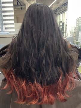 ジエクト カナウ(The Ect canow) 裾カラー/ピンク/カシスピンク/グラデーション