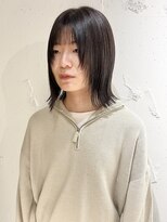 ラミエ バイ メルト 吉祥寺(lamie by melt)&nbsp;"久保田"顔まわりウルフレイヤー切りっぱなしボブ地毛風縮毛矯正
