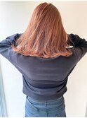 ミルクティーベージュピンクベージュダブルカラーブリーチカラー