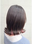 ナチュラルブラウン×インナーピンク