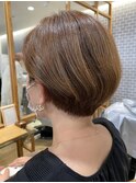 大人マッシュショート丸みショート黒髪ショートベリーショート