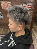 【ホワイトメッシュ】+メンズカット¥21450<理容室>西川口ブリーチハイライト