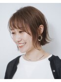 切りっぱなしくびれボブ/20代30代40代大人可愛い