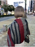 ハイトーングレージュ×ミニボブ
