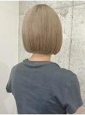 ハイトーンカラー/ミルクティーベージュ/ボブ/表参道