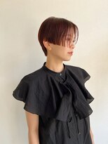 ヘアサロン セロ(Hair Salon SERO)&nbsp;【セロ姫路】センターパートショート_レッドブラウンカラー