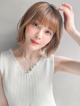 リヤン 表参道(lyann) イメチェンレイヤーカットこなれヘアアプリコットオレンジ