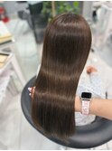 縮毛矯正×オリーブベージュ顔周りカット横浜美容室