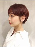 チェリーピンクショート_外ハネボブアッシュブラウン_ba277373