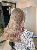 【flamme】ミルクティーベージュ × インナーピンク