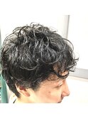 ショートウルフ/スパイラルパーマ【銀座】<理容室>