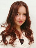 サイドバングうる艶髪くびれヘアナチュラルカール[池袋美容室]