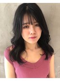 シースルー斜めバングセミロング【イルミナ/縮毛矯正/髪質改善】