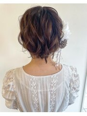 ボブのアップヘアアレンジ♪